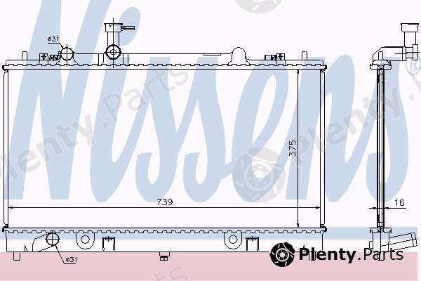  NISSENS part 62464A Radiator, engine cooling