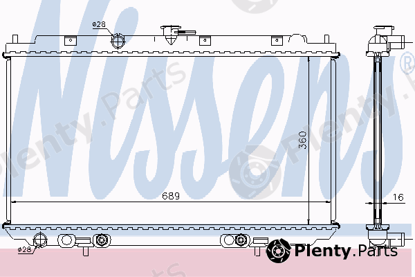  NISSENS part 67345A Radiator, engine cooling