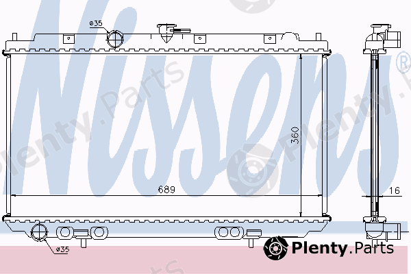  NISSENS part 67346A Radiator, engine cooling