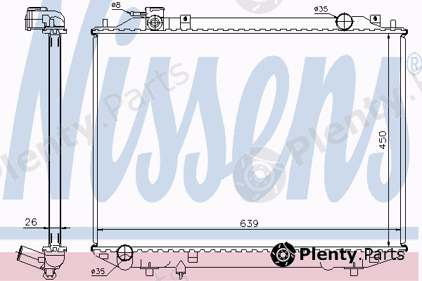  NISSENS part 62246A Radiator, engine cooling
