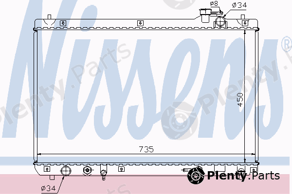  NISSENS part 64766 Radiator, engine cooling