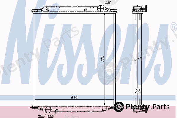  NISSENS part 672200 Radiator, engine cooling