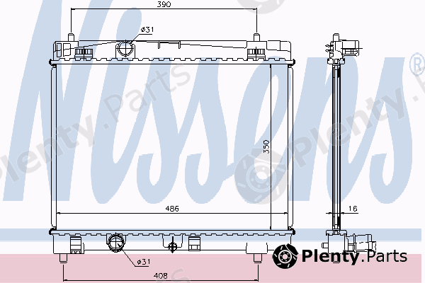  NISSENS part 64671A Radiator, engine cooling