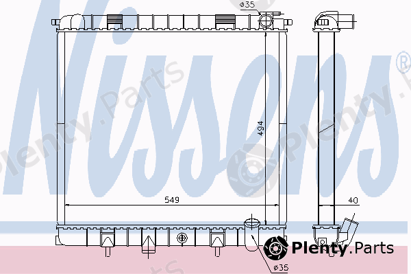  NISSENS part 64319A Radiator, engine cooling