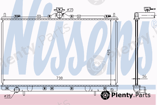 NISSENS part 68182 Radiator, engine cooling