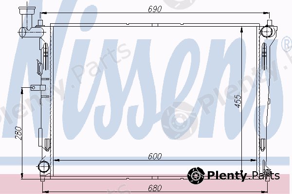  NISSENS part 66674 Radiator, engine cooling