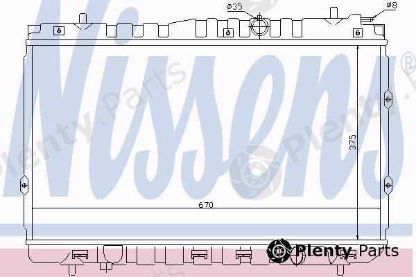  NISSENS part 66680 Radiator, engine cooling