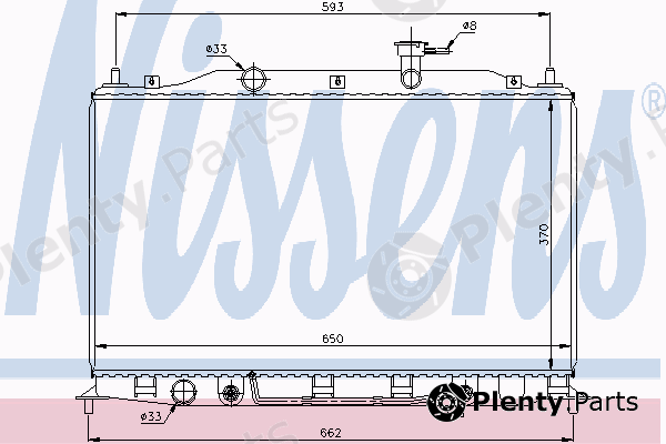  NISSENS part 67502 Radiator, engine cooling