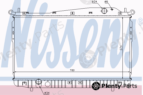  NISSENS part 61629 Radiator, engine cooling