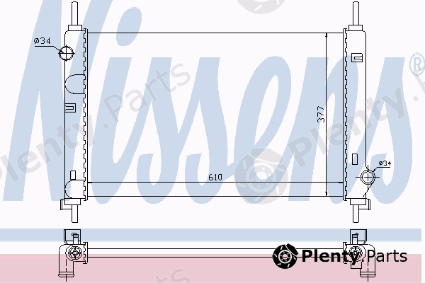  NISSENS part 62104 Radiator, engine cooling