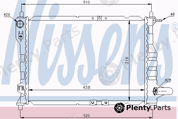  NISSENS part 61630 Radiator, engine cooling
