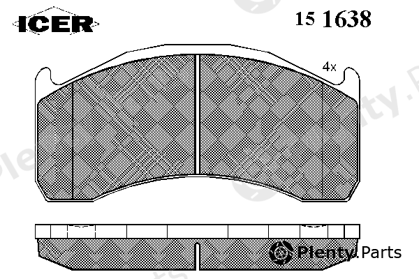  ICER part 151638 Brake Pad Set, disc brake