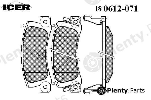  ICER part 180612-071 (180612071) Brake Pad Set, disc brake