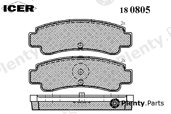  ICER part 180805 Brake Pad Set, disc brake
