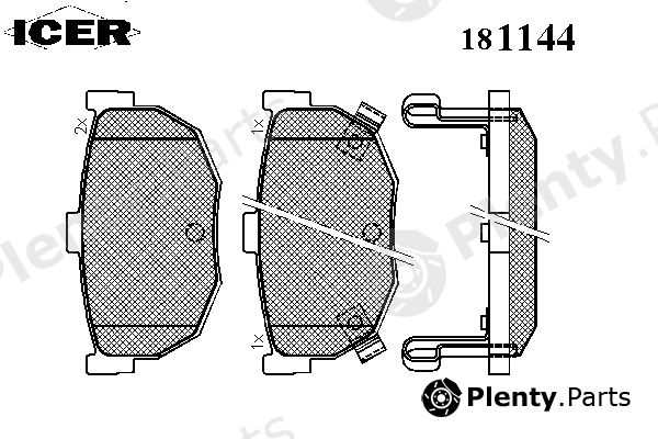  ICER part 181144 Brake Pad Set, disc brake