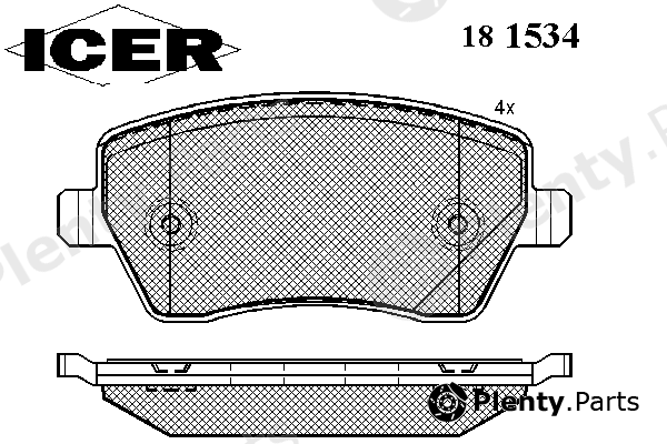  ICER part 181534 Brake Pad Set, disc brake