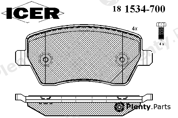  ICER part 181534-700 (181534700) Brake Pad Set, disc brake