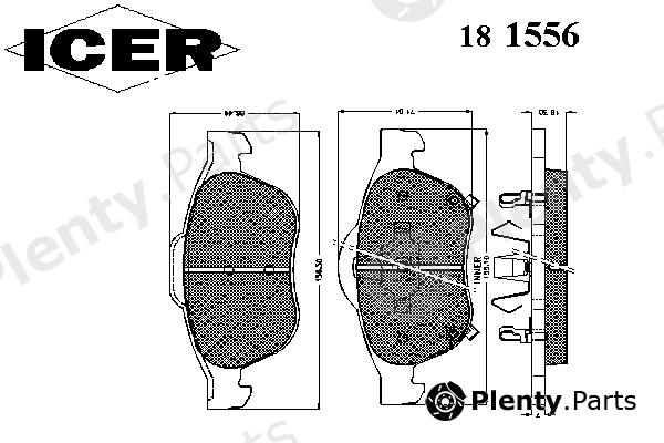  ICER part 181556 Brake Pad Set, disc brake