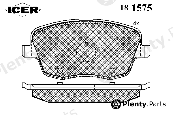  ICER part 181575 Brake Pad Set, disc brake