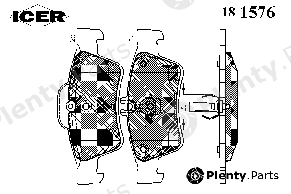  ICER part 181576 Brake Pad Set, disc brake