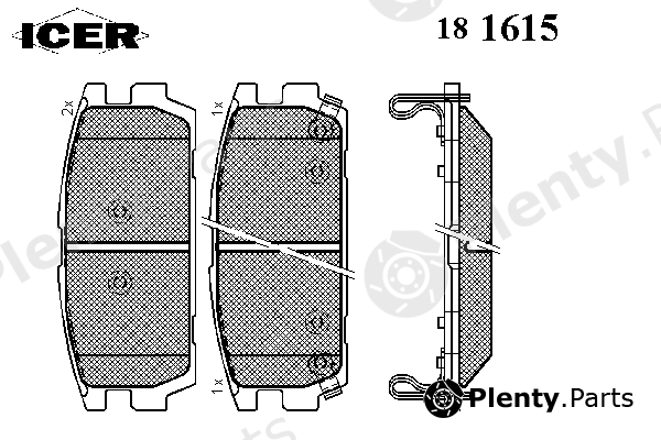  ICER part 181615 Brake Pad Set, disc brake