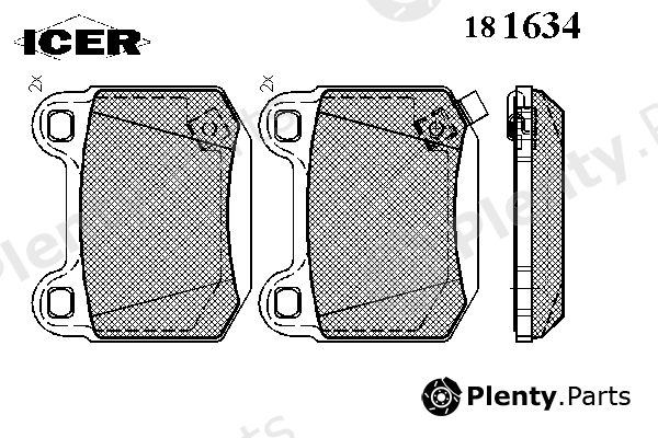  ICER part 181634 Brake Pad Set, disc brake