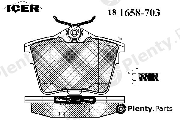  ICER part 181658-703 (181658703) Brake Pad Set, disc brake
