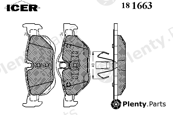  ICER part 181663 Brake Pad Set, disc brake