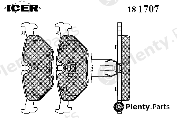  ICER part 181707 Brake Pad Set, disc brake