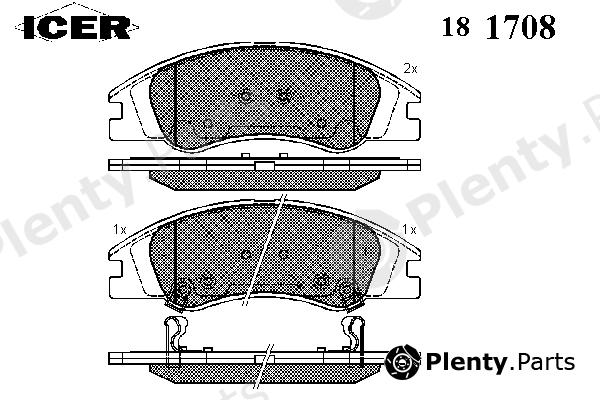  ICER part 181708 Brake Pad Set, disc brake