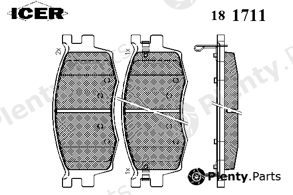  ICER part 181711 Brake Pad Set, disc brake