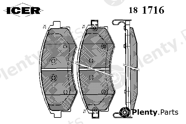  ICER part 181716 Brake Pad Set, disc brake