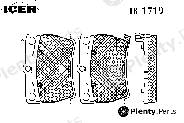  ICER part 181719 Brake Pad Set, disc brake