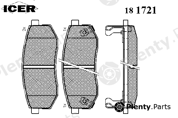  ICER part 181721 Brake Pad Set, disc brake
