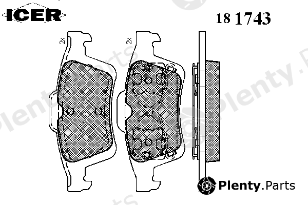  ICER part 181743 Brake Pad Set, disc brake