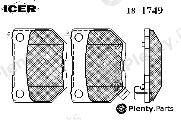  ICER part 181749 Brake Pad Set, disc brake