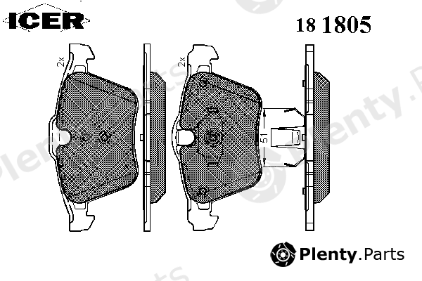  ICER part 181805 Brake Pad Set, disc brake