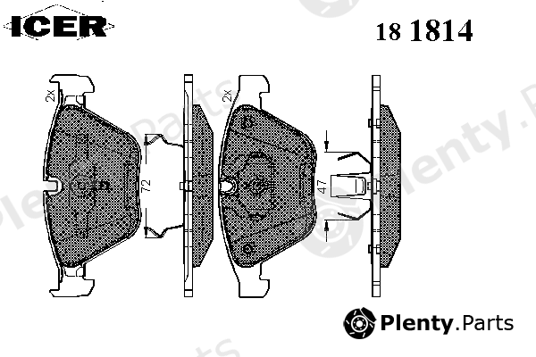  ICER part 181814 Brake Pad Set, disc brake