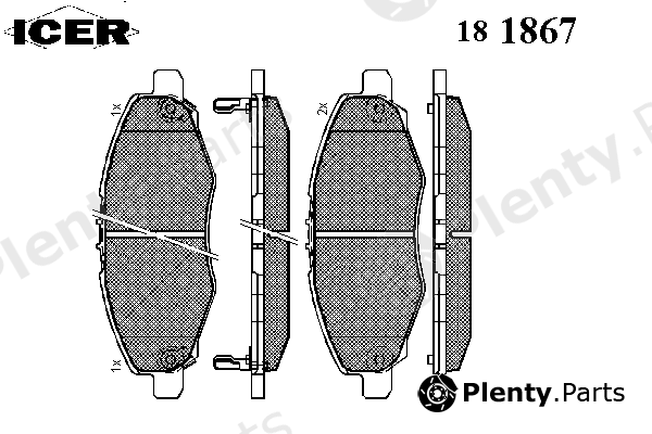  ICER part 181867 Brake Pad Set, disc brake