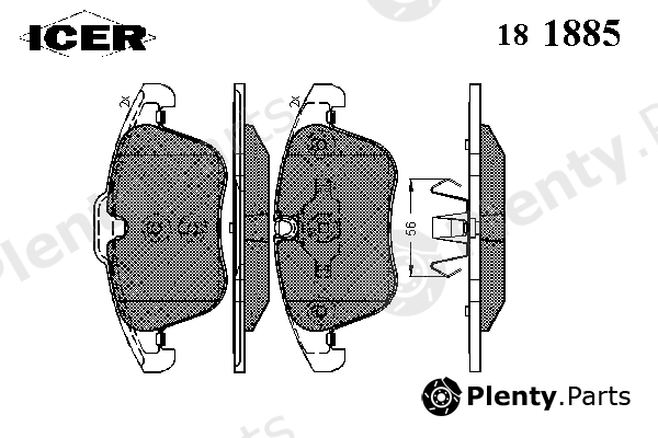  ICER part 181885 Brake Pad Set, disc brake