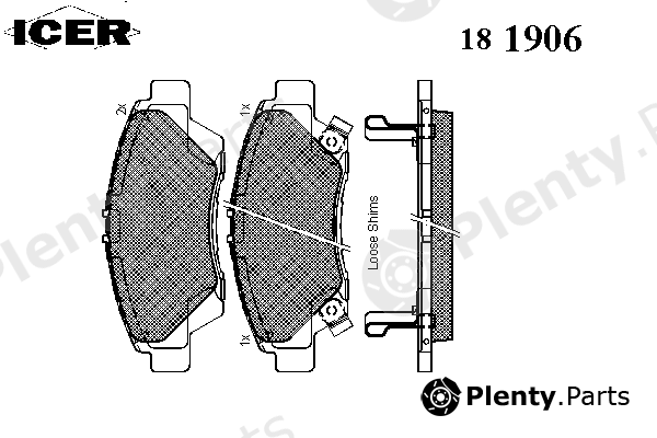  ICER part 181906 Brake Pad Set, disc brake