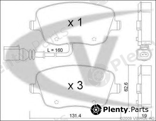  VAICO part V10-8180 (V108180) Brake Pad Set, disc brake