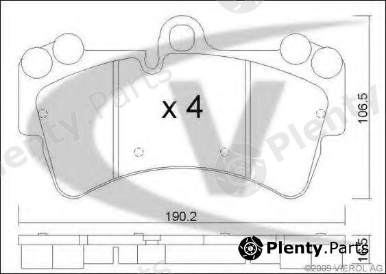  VAICO part V10-8190 (V108190) Brake Pad Set, disc brake