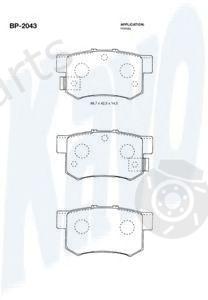  KAVO PARTS part BP-2043 (BP2043) Brake Pad Set, disc brake