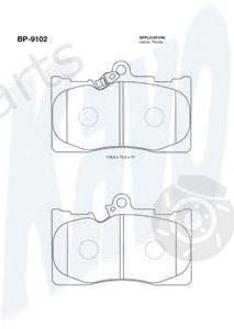  KAVO PARTS part BP-9102 (BP9102) Brake Pad Set, disc brake