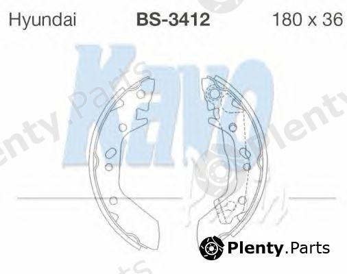 KAVO PARTS part BS-3412 (BS3412) Brake Shoe Set