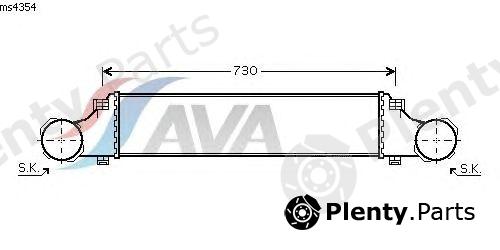  AVA QUALITY COOLING part MS4354 Intercooler, charger