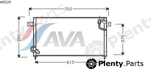  AVA QUALITY COOLING part MT5124 Condenser, air conditioning