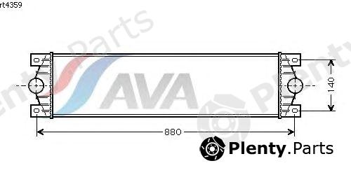  AVA QUALITY COOLING part RTA4359 Intercooler, charger
