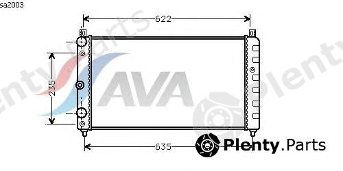  AVA QUALITY COOLING part SAA2003 Radiator, engine cooling